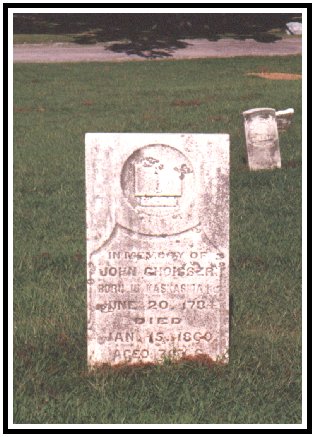 John Choisser's Gravestone